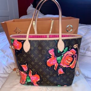 🌹🌹Stephen Sprouse LV collab Roses Neverfull 🌹🌹